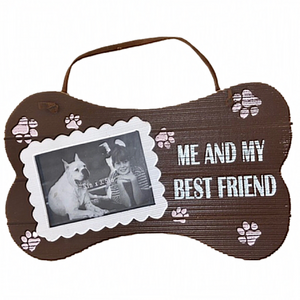 3 for 30$ Home bown frame in shape of a bone for pet picture to‎ hang on wall